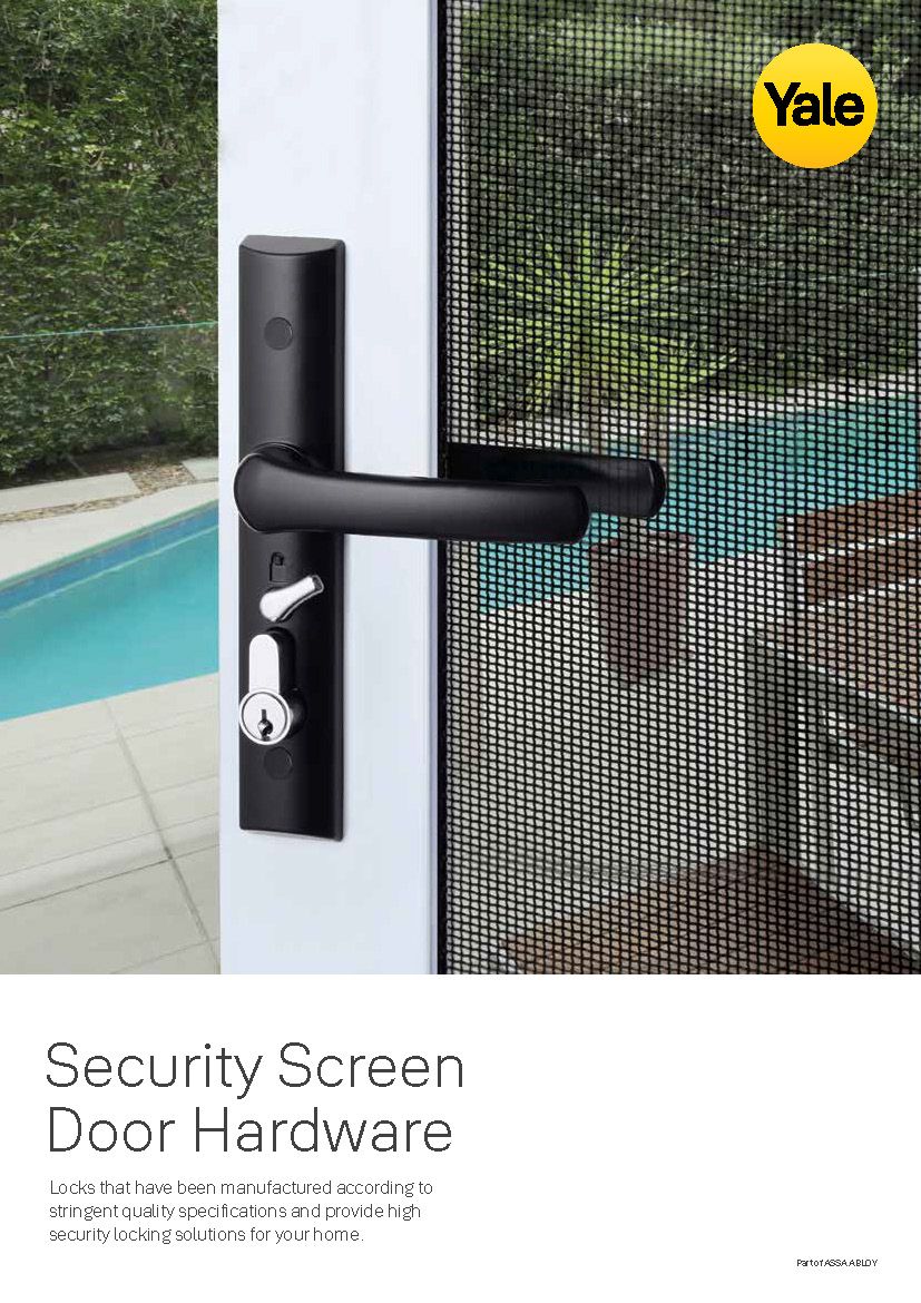 Yale Security Screen Door Hardware Catalogue