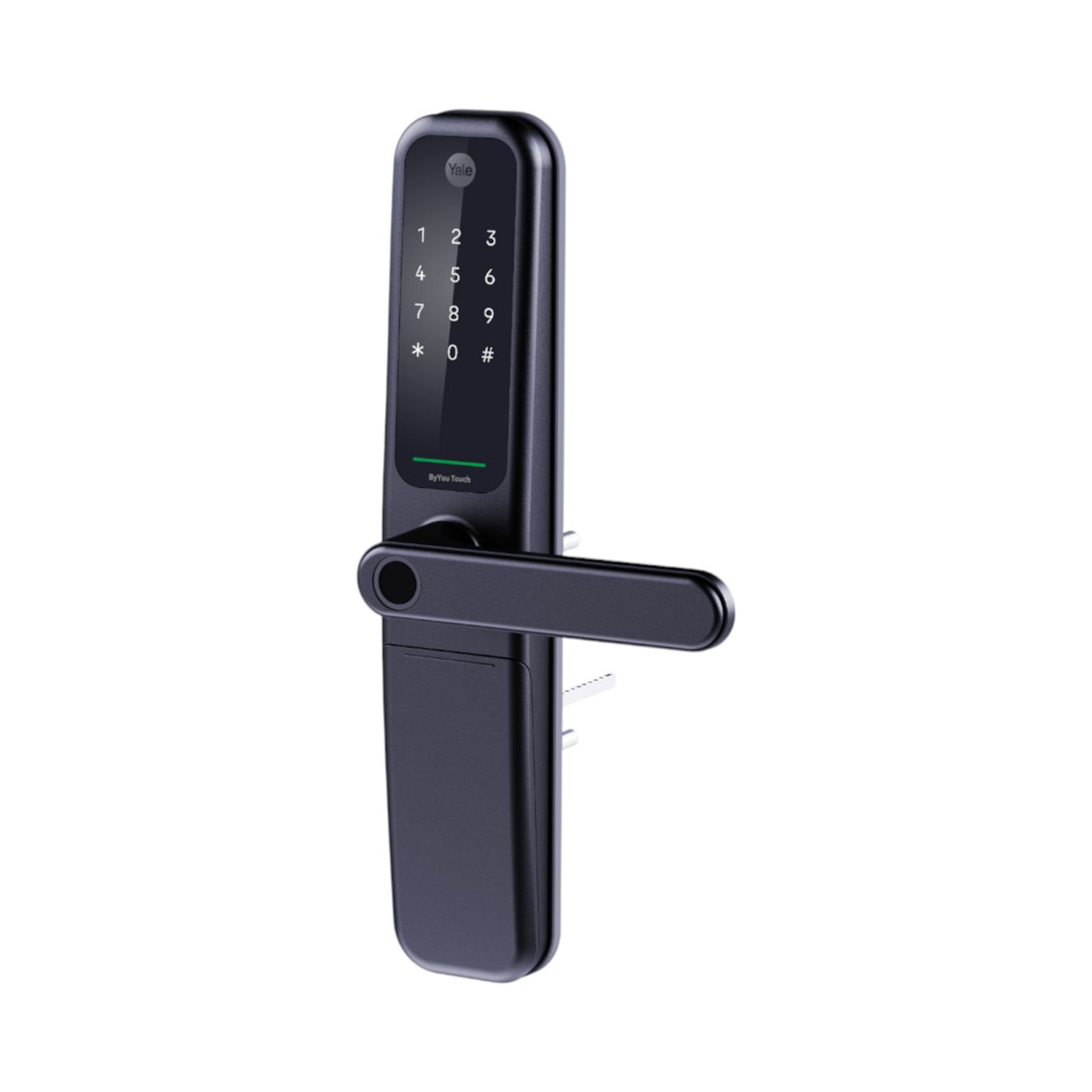 ByYou Pro Smart Lock - Black Finish, Exterior Angle View