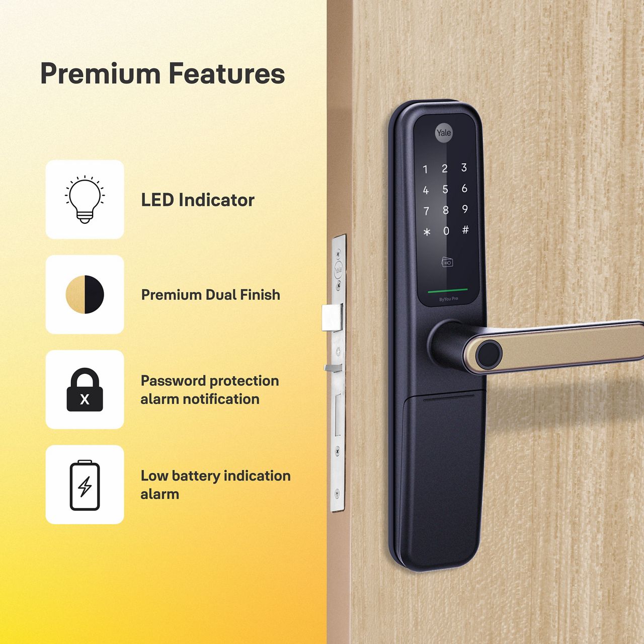 Image: Yale ByYou Mortise Smart Door Lock with Multiple Access Options