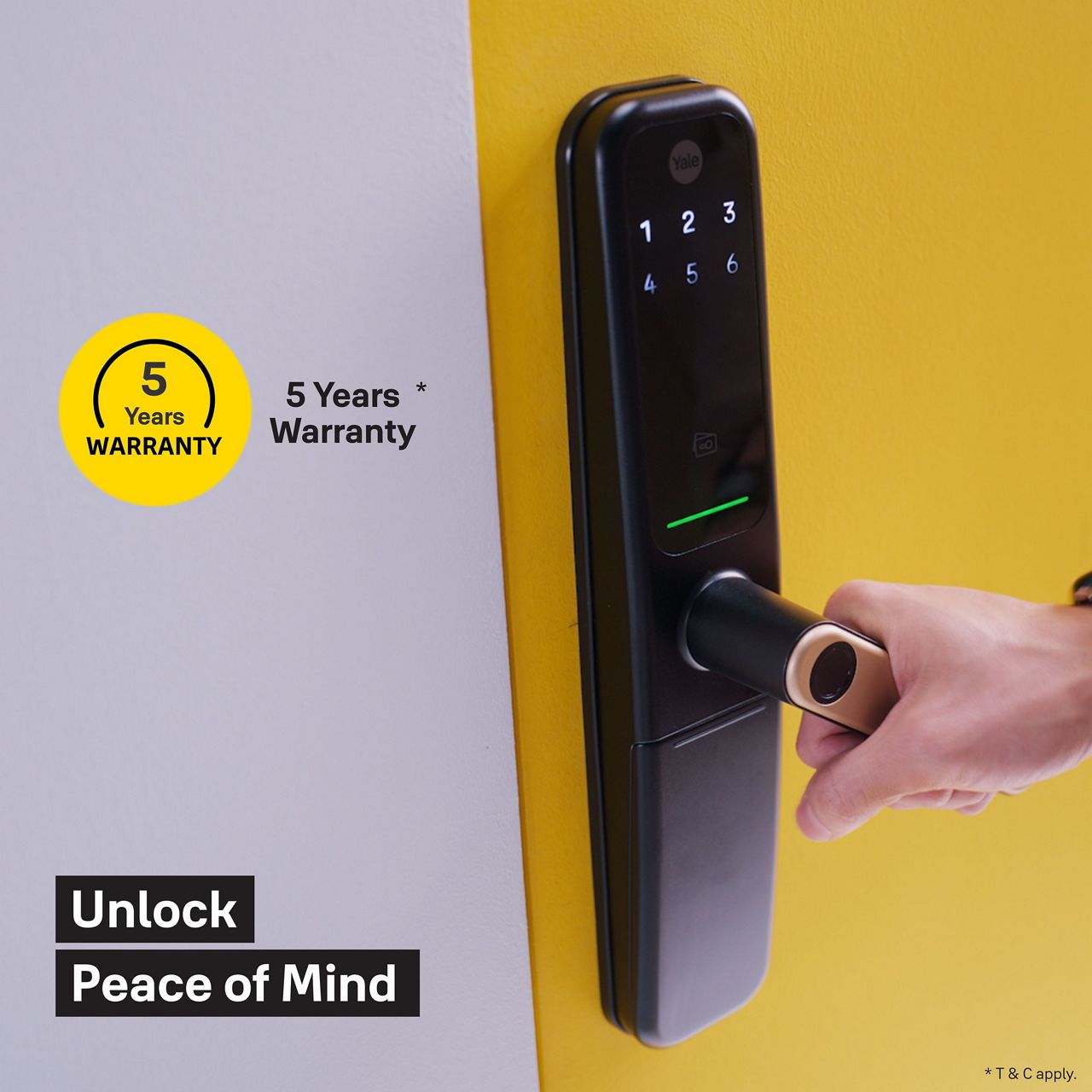 Image: Yale ByYou Mortise Smart Lock Installed on Wooden Door