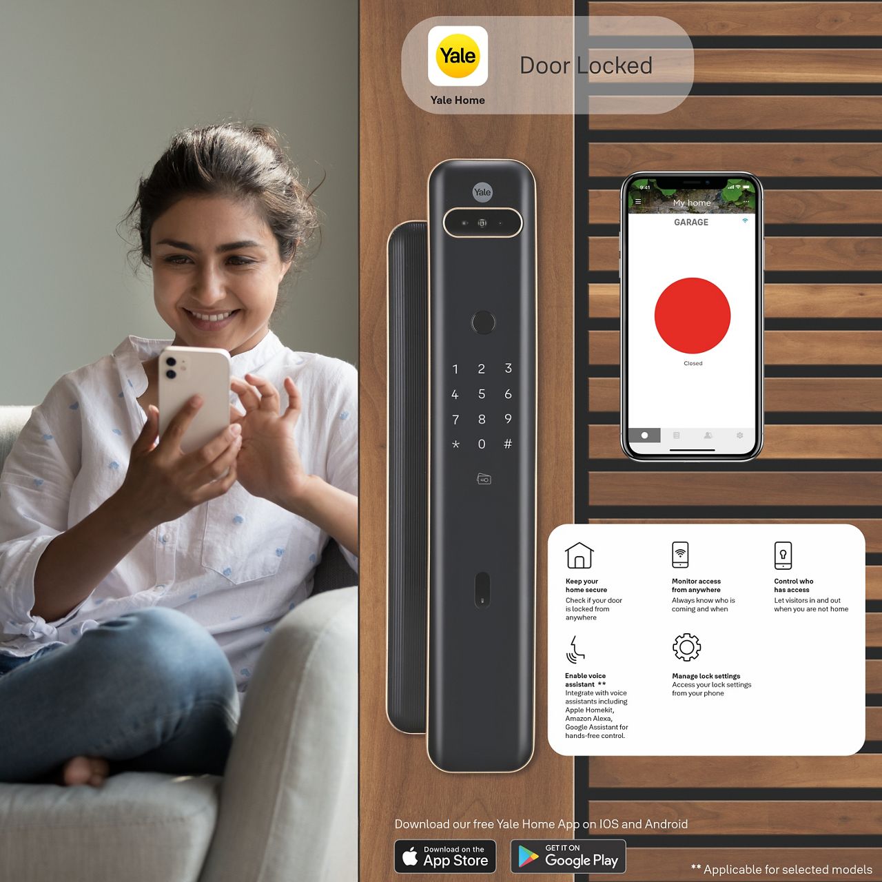 Image: Yale Luna Pro+ Face Scan Smart Lock with Multiple Unlock Methods