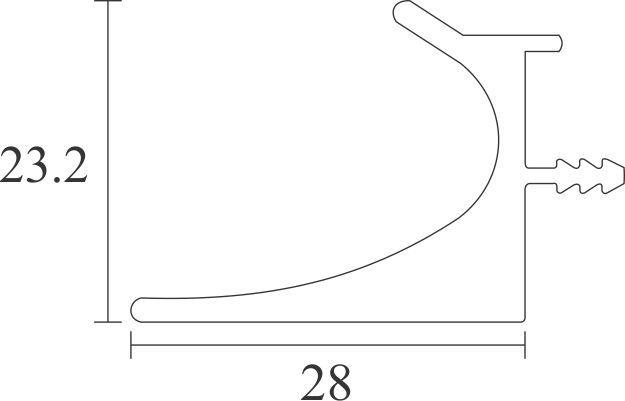Image: Enox Aluminium Handle Profile EAPS-027 – ALU / SS finish
