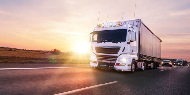 Truck on the road