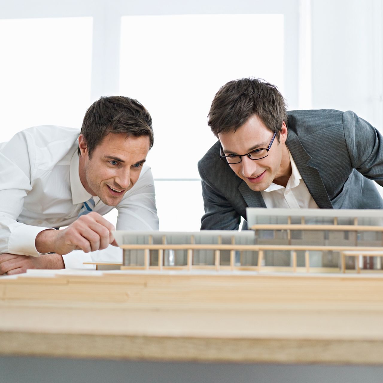 Men looking at model infrastructure