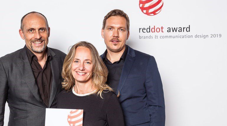 three red dot award winners, 2 male and one female