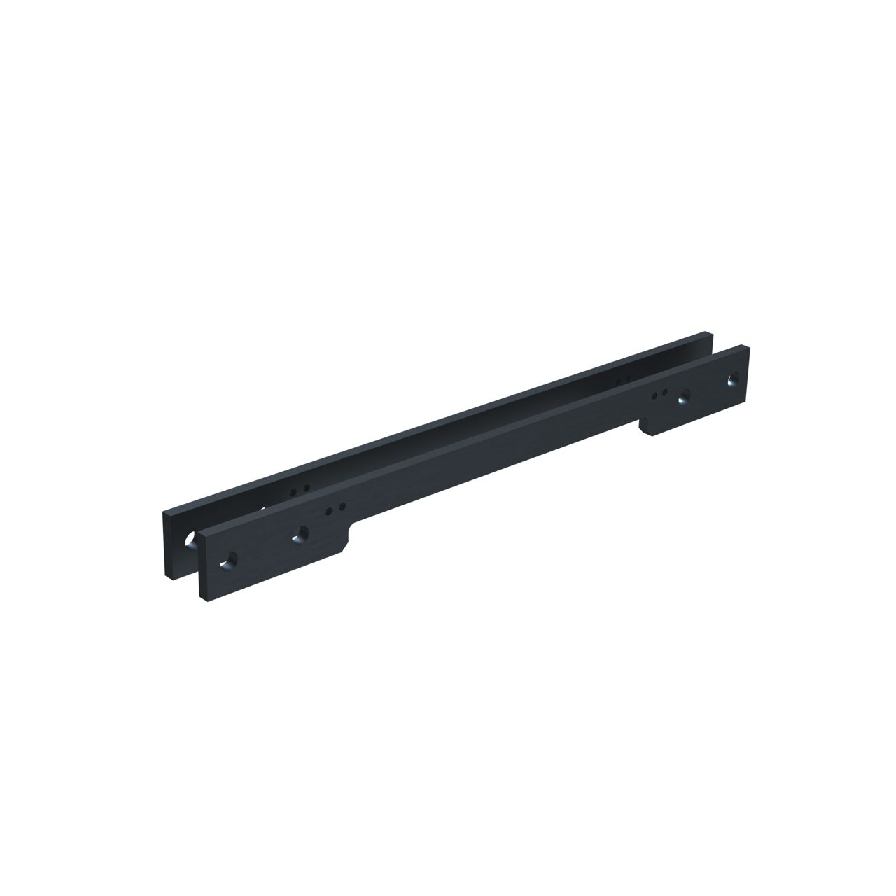 Mounting plate AC632 for guide rail, Black, similar to RAL 9004