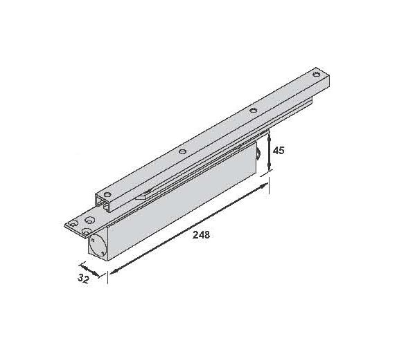 Image: Enox Concealed Door Closer ITS-120 – dual-stage hydraulic concealed closer