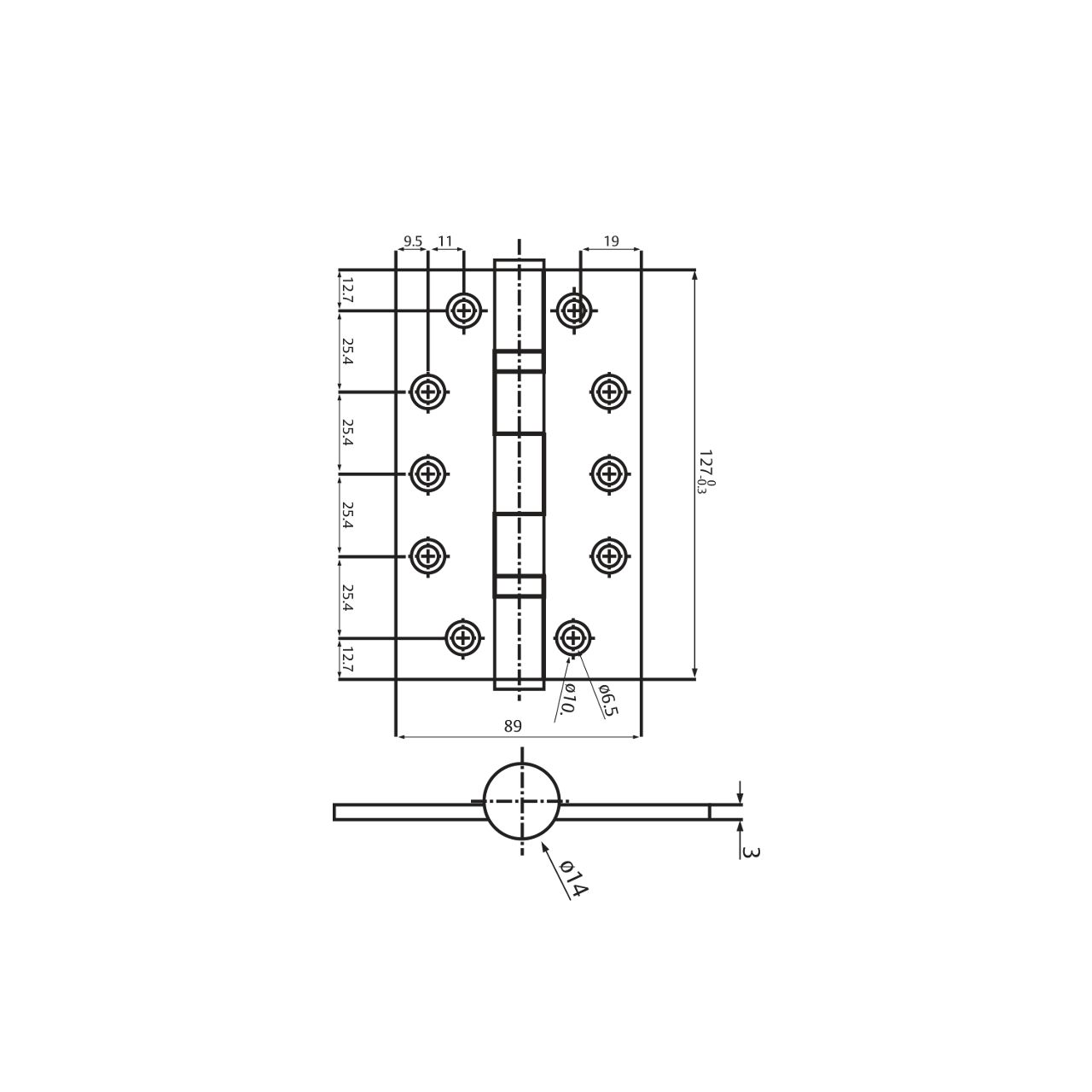 AH2BB Ball Bearing Hinge