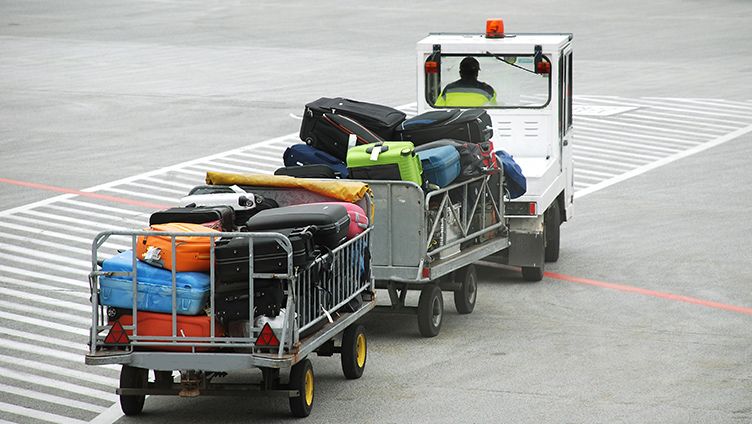 Vehículo para equipajes de aeropuertos