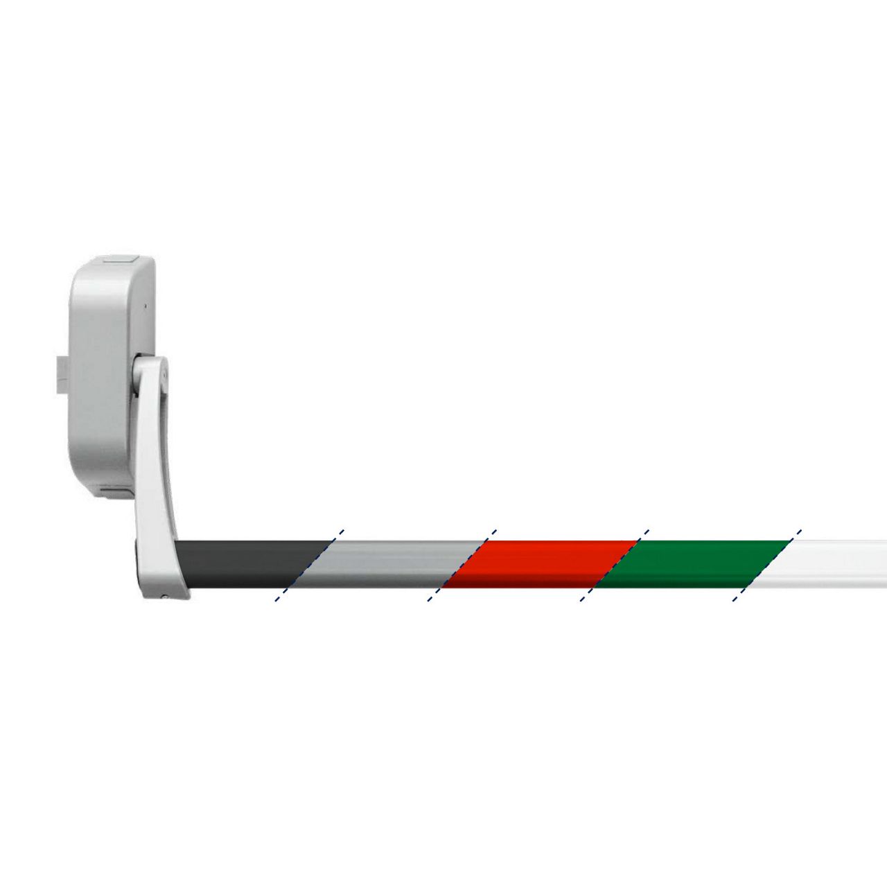 Image: APOGEO 200 Series panic exit device - Horizontal bar finishes