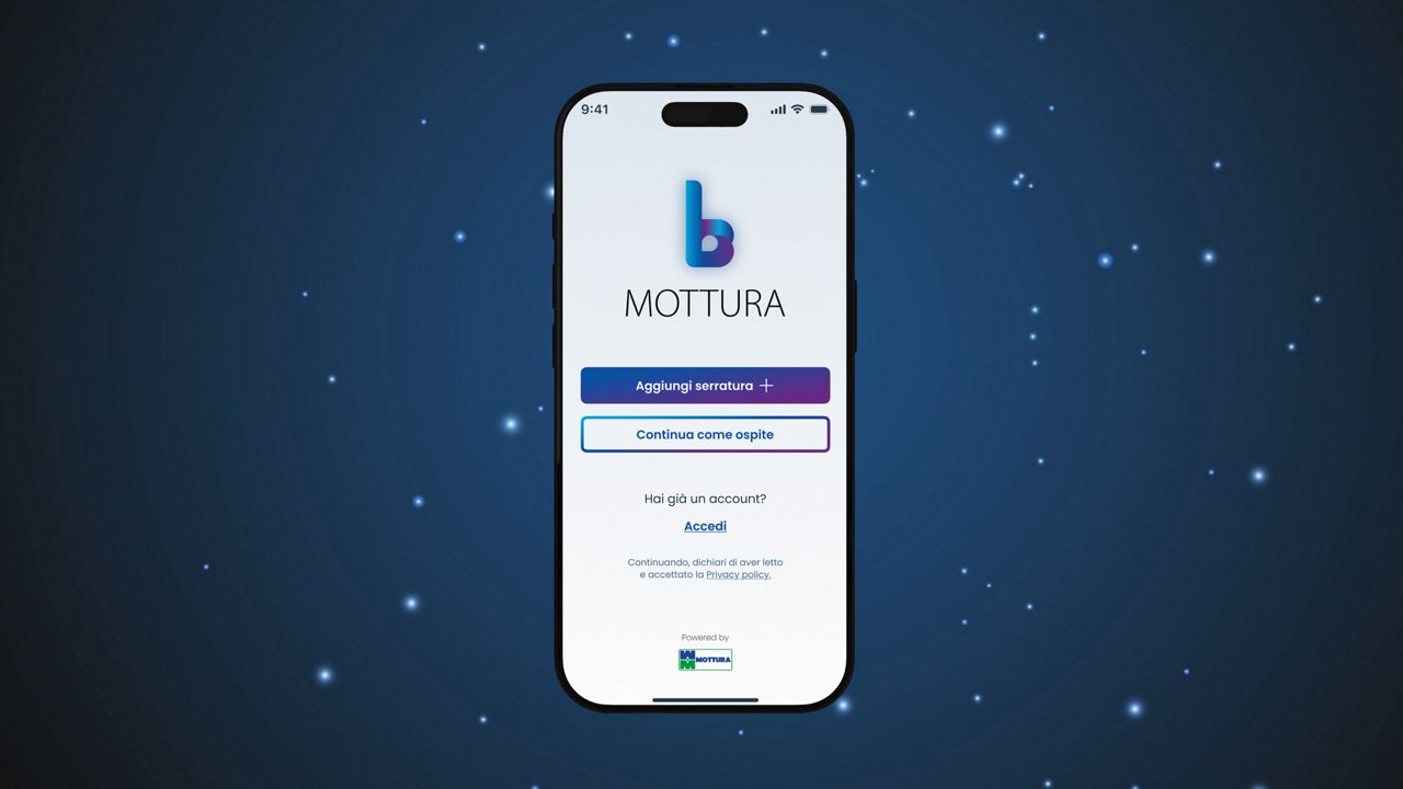 app bMOTTURA schermata iniziale