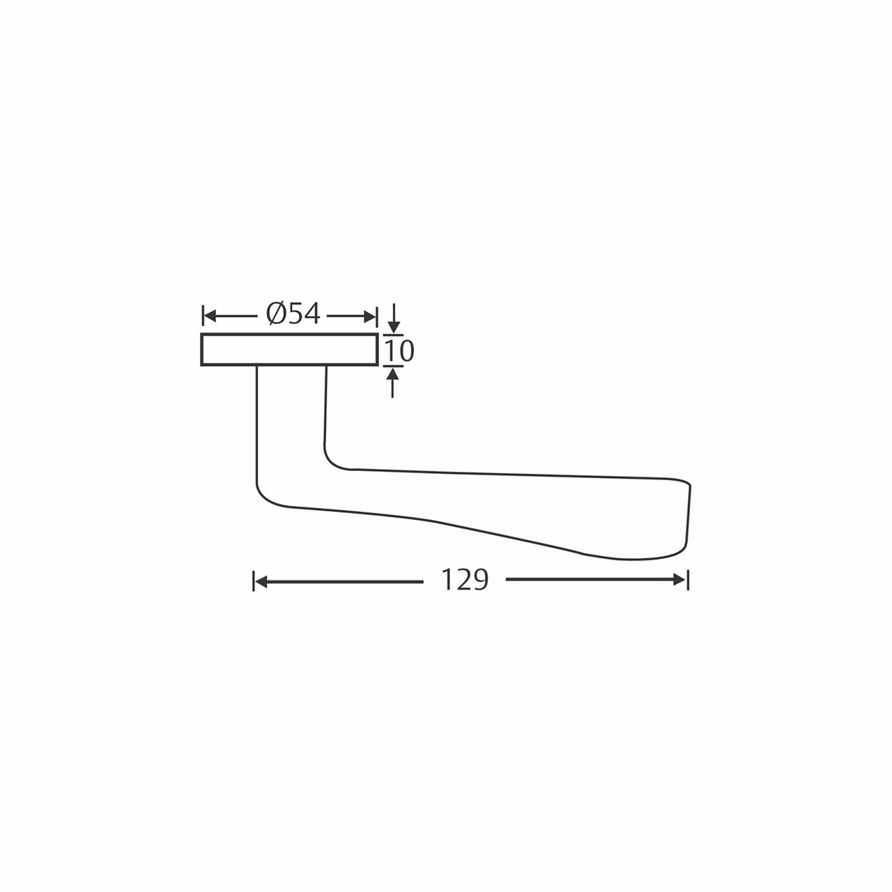 Image: Lever Handle ASL-020 CutOut Details