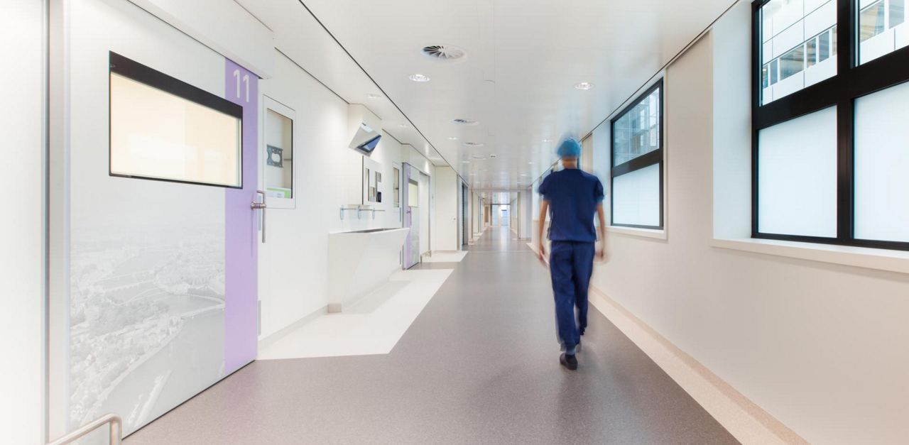 Airtight door in a hospital.