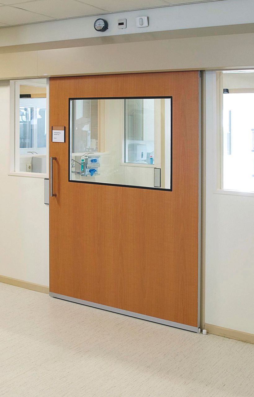 ASSA ABLOY SL Hygienic Metaficient constitue un mécanisme d’ouverture de portes sûr, facile et hygiénique.