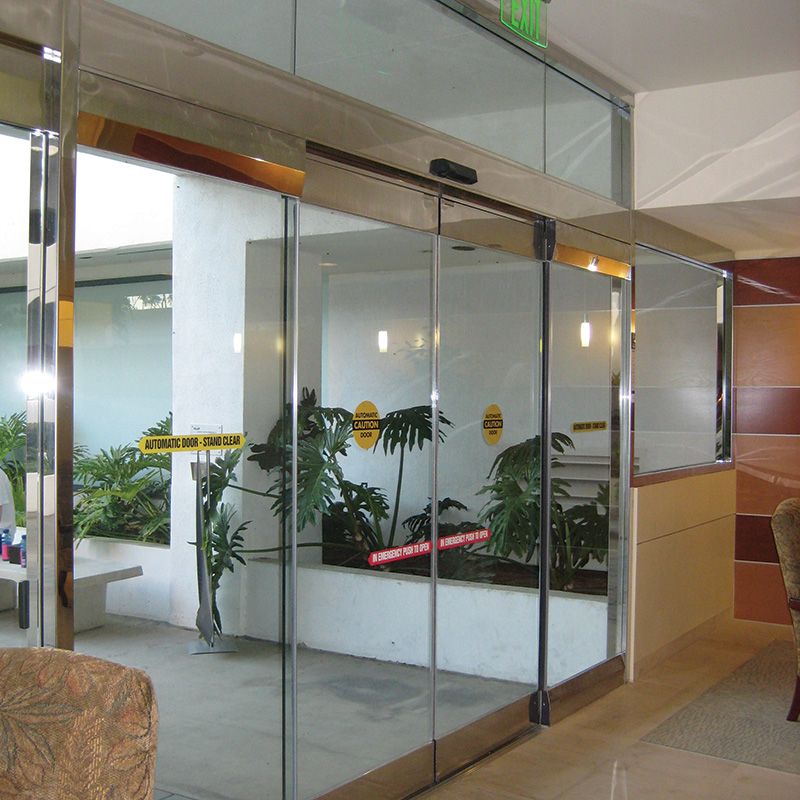 Automatic sliding glass deals door