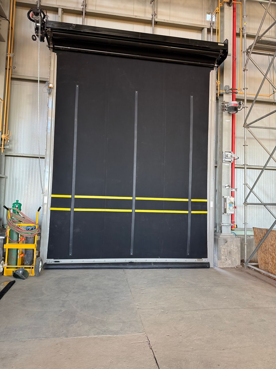 Image: Rubber door inside industrial facilty