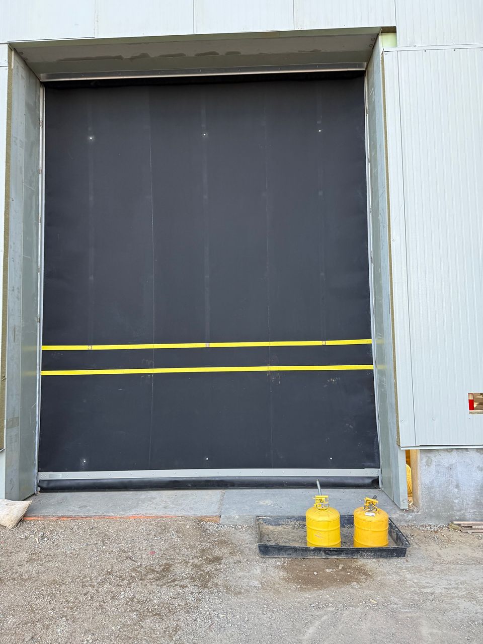 Image: Rubber door inside industrial facilty