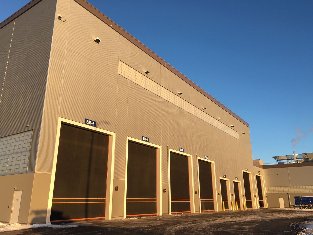 Image: Rubber door outside industrial facilty