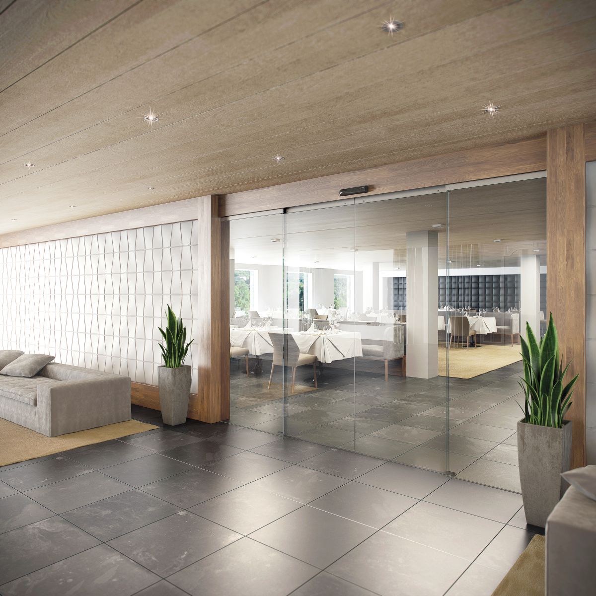 ASSA ABLOY SL500 T allglass sliding doors