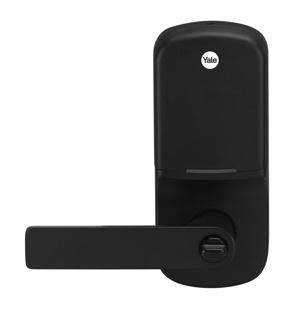 yale assure lock lever black back interior YRL226HKMBK