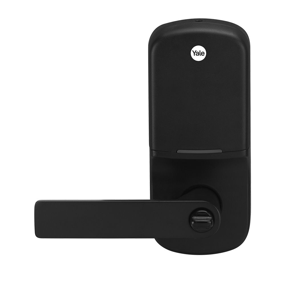 yale assure lock lever black back interior YRL226HKMBK