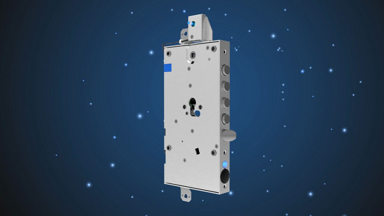 Mottura bNOVA lock on blue background
