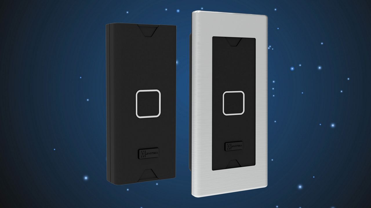 Mottura bTRACK fingerprint reader on blue background
