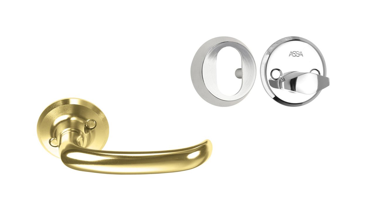Två produkter från ASSA ABLOY med blyfri mässing.