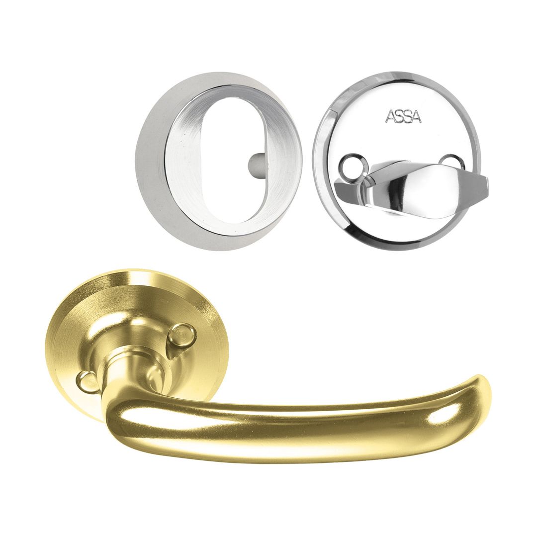 Två produkter från ASSA ABLOY med blyfri mässing.