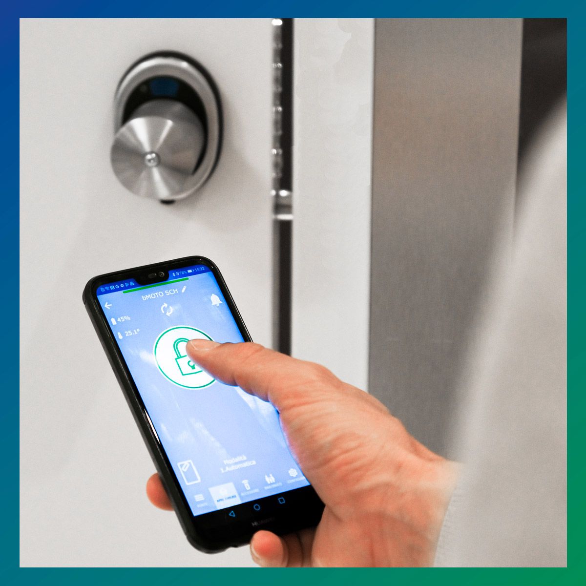 Pomolo smart bMOTO controllato tramite app bMOTTURA