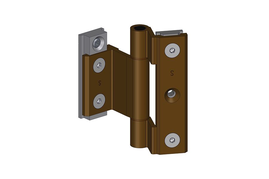 Custom Profile Butt Hinge for euro-groove profile