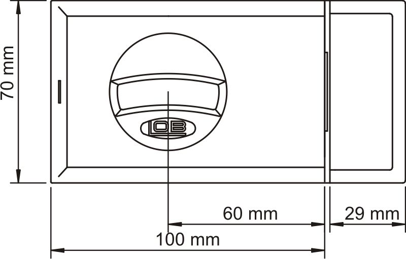 Image: Zamek wierzchni CYKLOP XT (TG610) rysunek