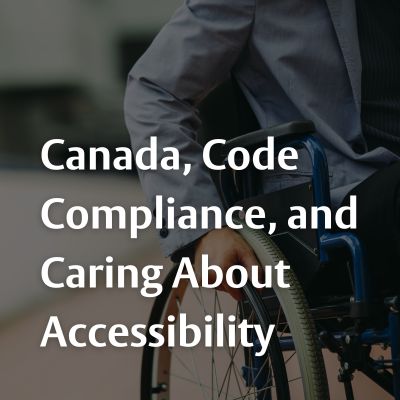 A disabled person experiences independence and accessbilitiy using commercial automatic doors and barrier-free operators