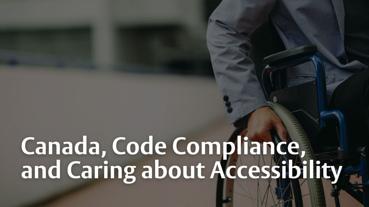 A disabled person experiences independence and accessbilitiy using commercial automatic doors and barrier-free operators