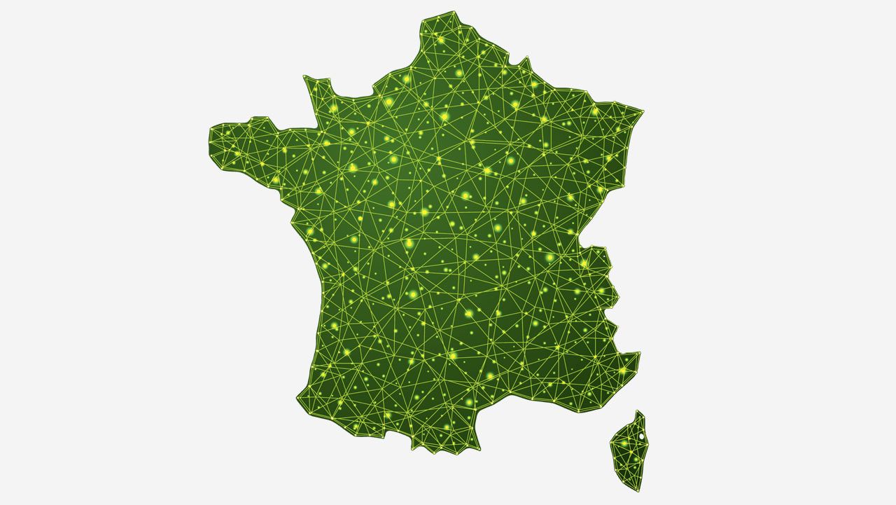 Carte de répartition du réseau de serrurier Point Fort Fichet en France