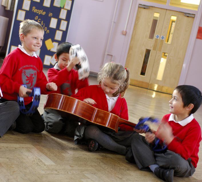 Children with instruments