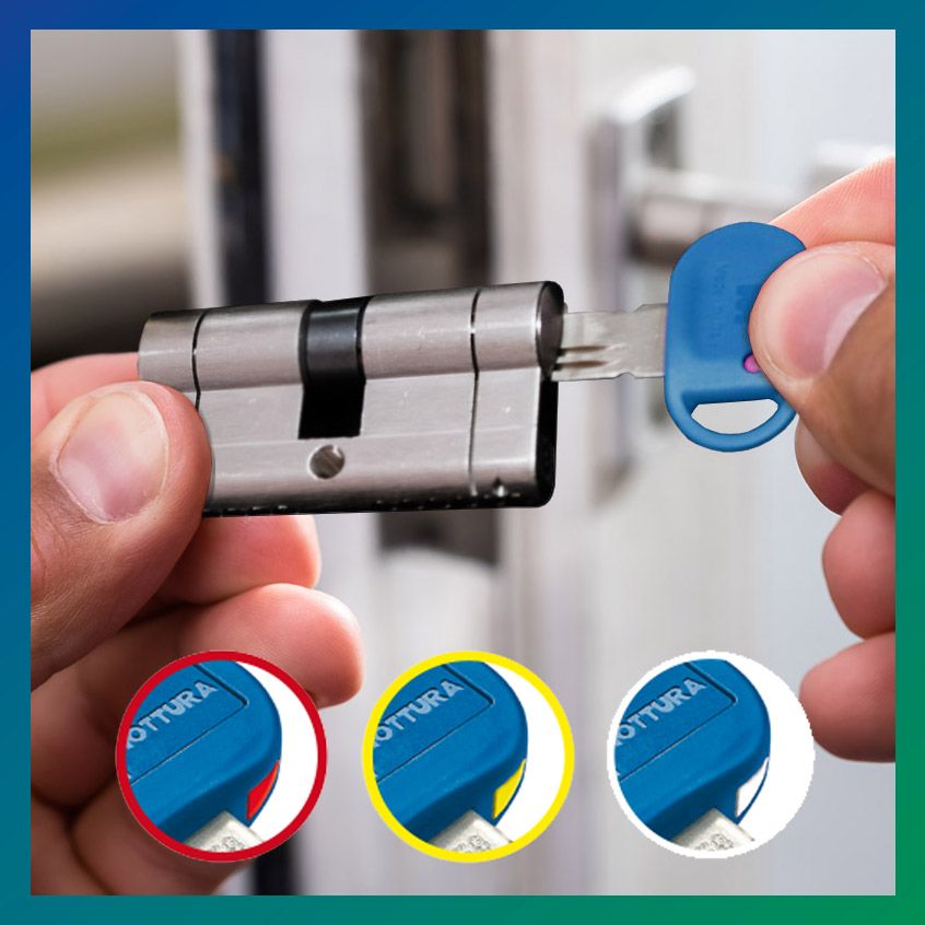 Cilindro Champions Pro con chiave e icone sistema VARIO