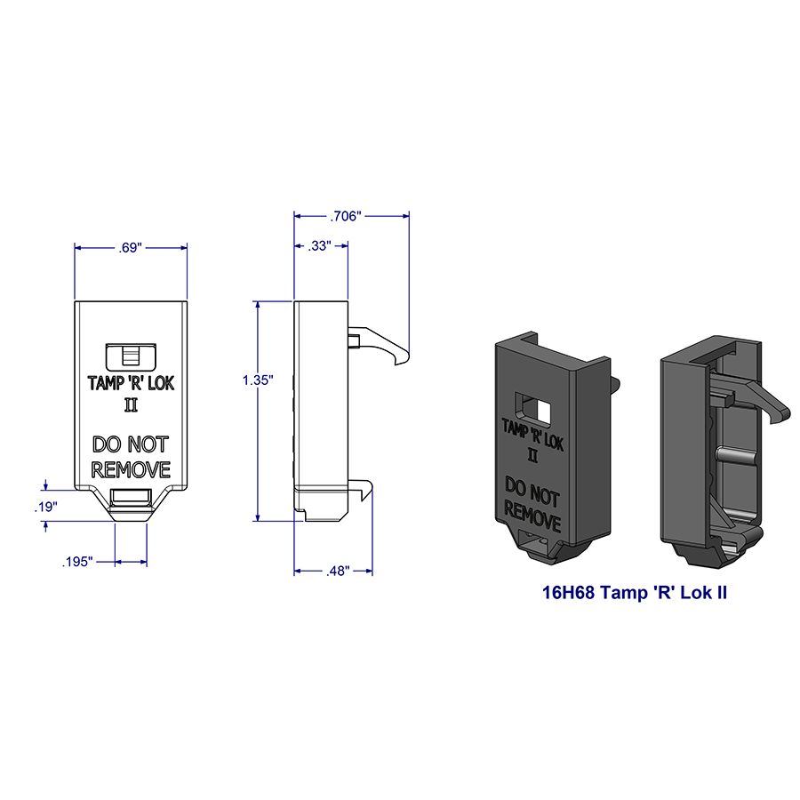 16H68 Tamp ‘R’ Lok II for use with 16H33 Carrier Assembly