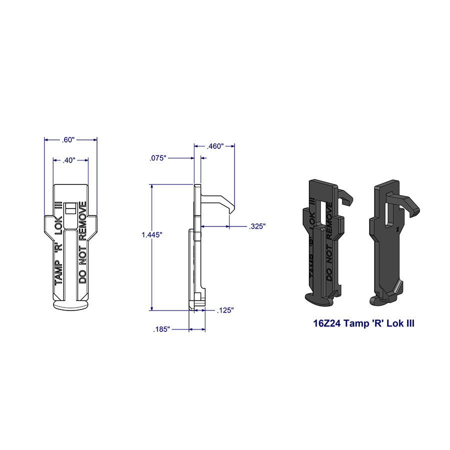 16Z24 Tamp ‘R’ Lok II for use with 16Y35, 16Y70, 16Y85 Carrier Assemblies
