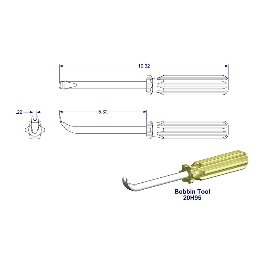 20H95 Series 77t Bobbin Assembly Tool