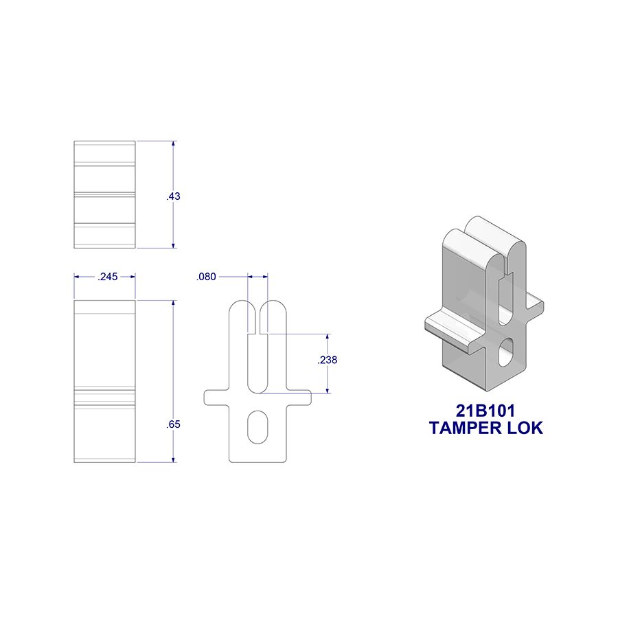 21B101 Tamperlock for use with UEK/UE Brackets (21B02/21B03)