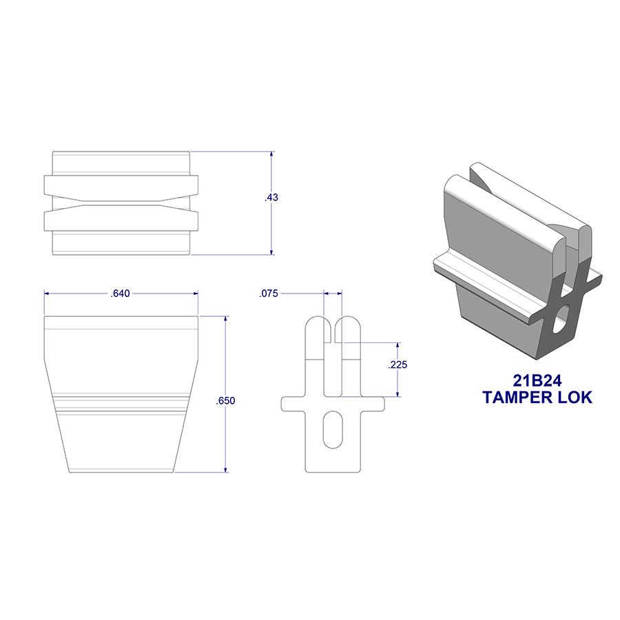 21B24 Tamperlock for use with Sideload Carriers & ECO CARRIERS®