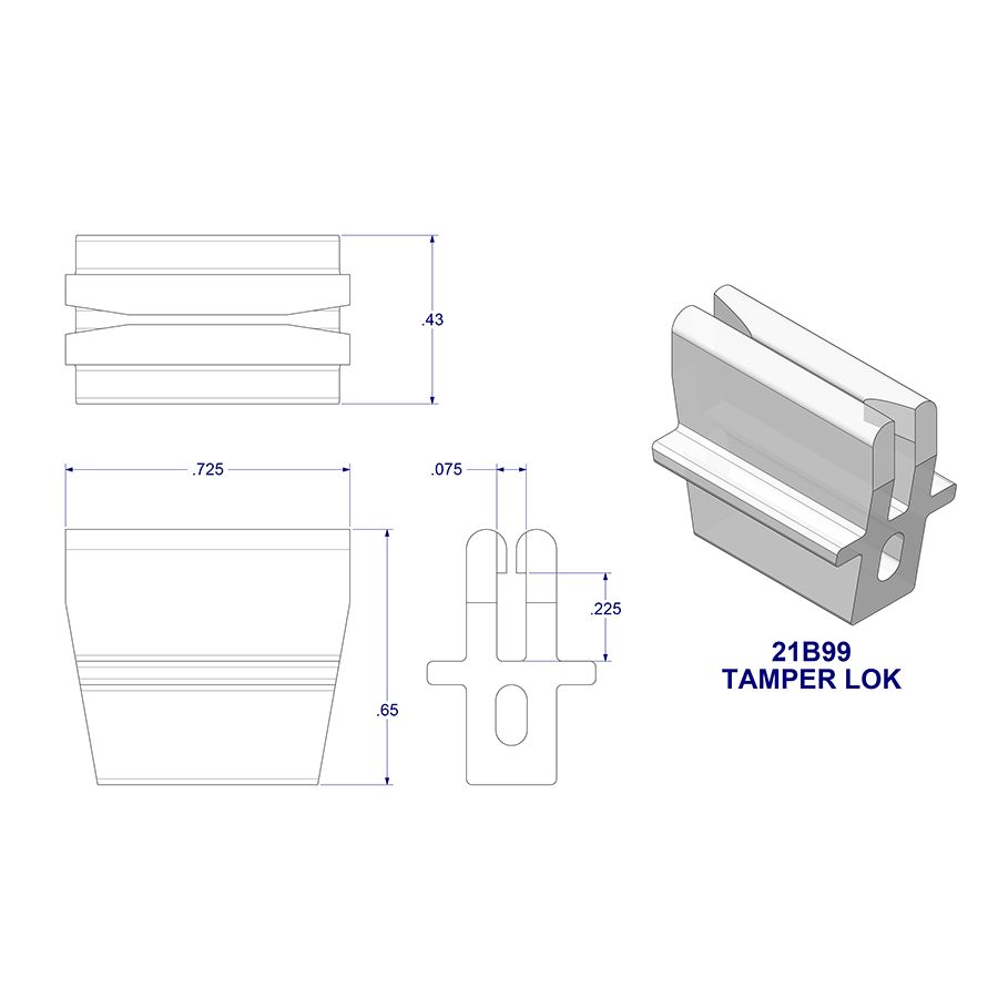 21B99 Tamperlock for use with Sideload Carriers & ECO CARRIERS®