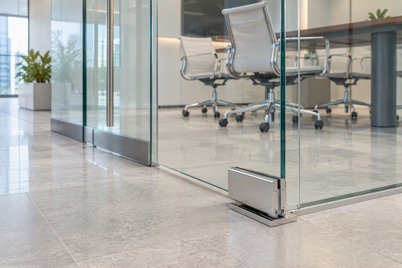 Glass door hinge selection guide | comparing floor hinges, pivot hinges, and compact hinges