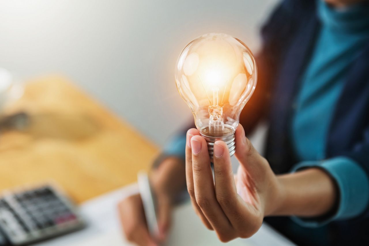 A light bulb indicating innovation. 