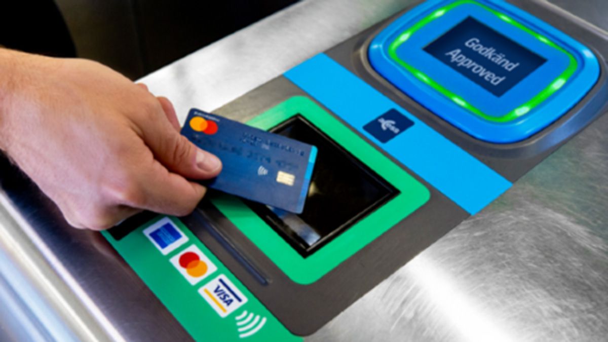 Image of contactless payment in Stockholm