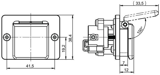 Corechanging module NE34 technical drawing