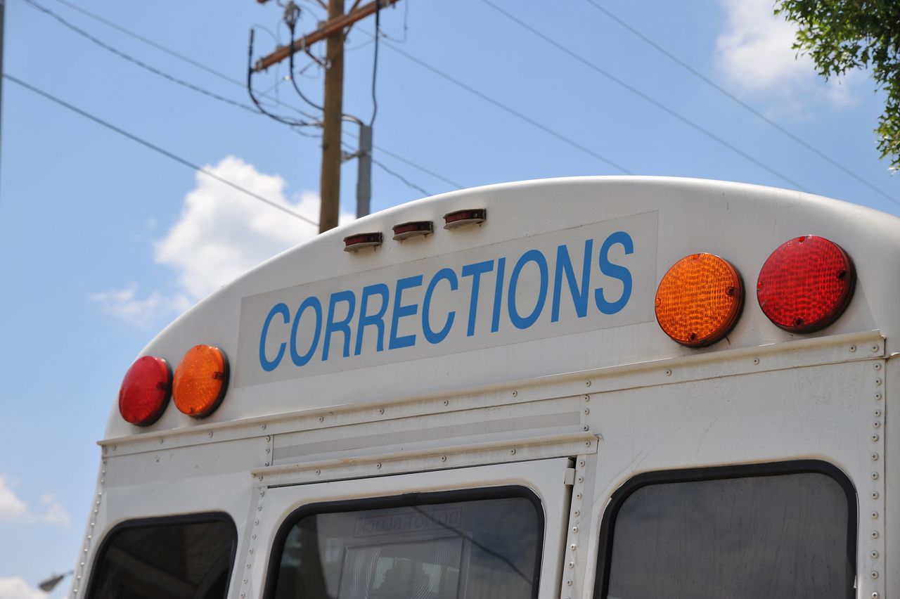 Transport bus for correctional facility