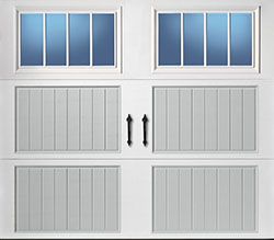 cortona glazed true white gray steel single garage door C 10 01