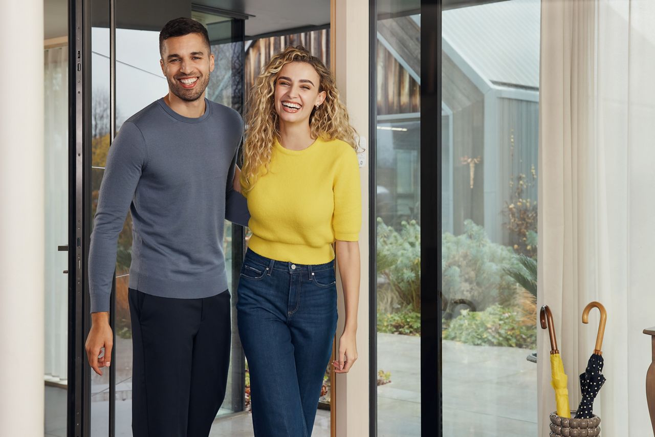 Couple at the entrance